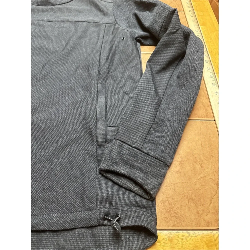 Craft Atlantic Men's Sweater Sz Large Gray Wool Blend Italy Made Zip Pockets‎